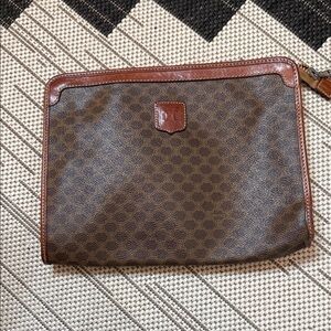 Celine Brown Leather Clutch